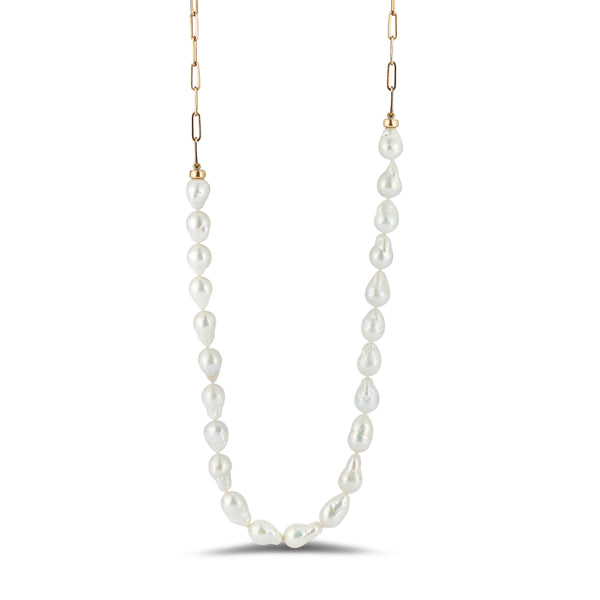 The Convertable Baroque Pearl and Chain necklace