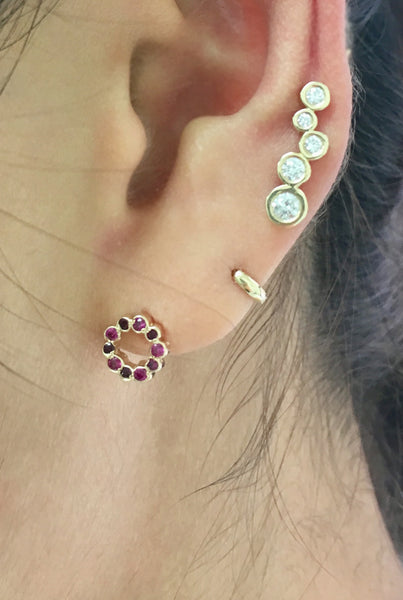 Mini Circle shape stud single earring – Hi June Parker