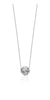14k white gold sliding sphere pendant with diamonds, white gold sliding ball pendant with diamonds