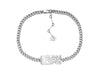 hi june parker ID choker necklace, Sterling silver choker chain necklace cyber monday sale