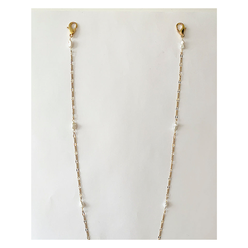 freshwater pearl, eye-wear and mask chain