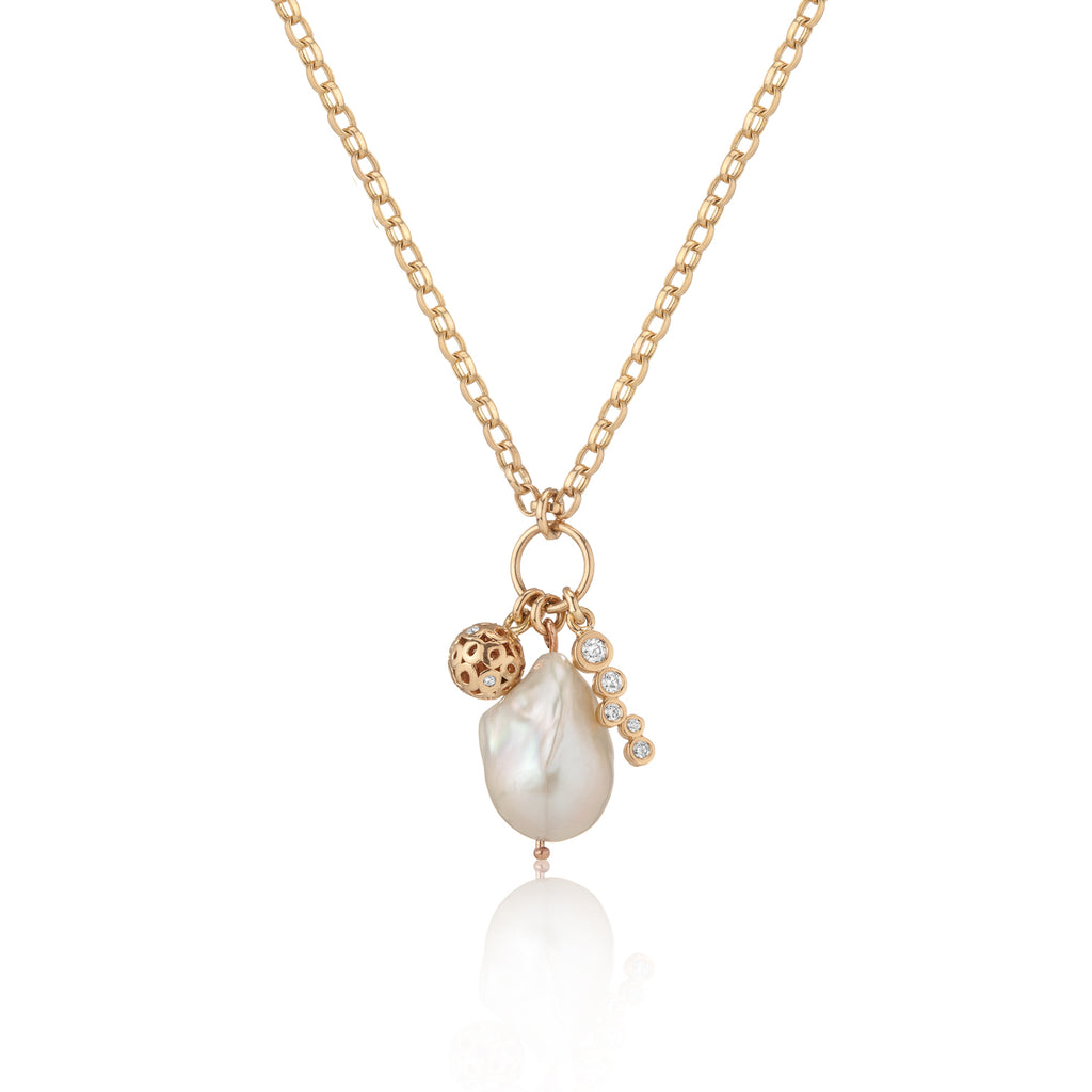 Petal Pearl Charm Pendant