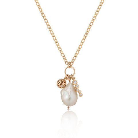 Baroque Petal Pearl Necklace