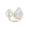 Baroque pearl statement ring, 14k gold large baroque pearl ring, 14k gold pearl ring