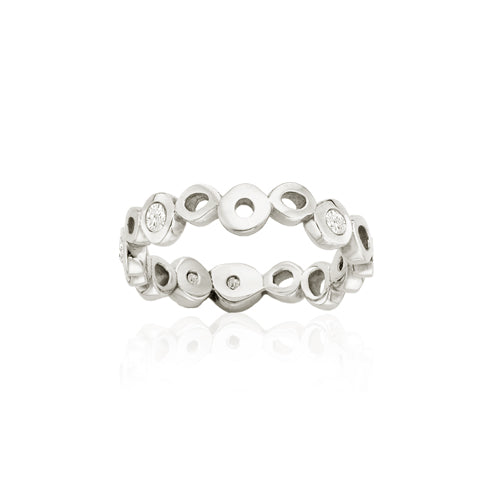 Shadows Ring with White Diamonds