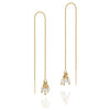 Pearl cluster threader earrings Hi June Parker 14k yellow gold