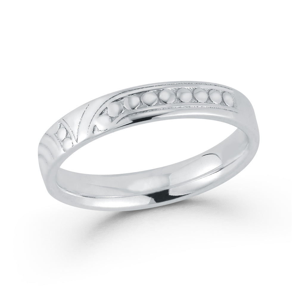 Silver Alternative wedding ring band Technorama
