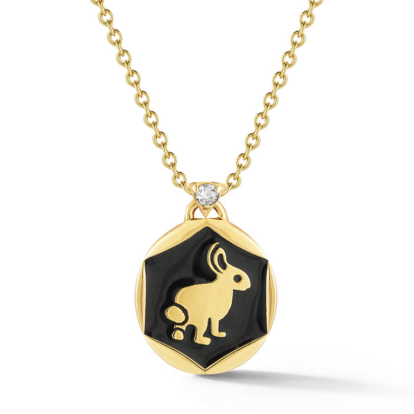 アクセサリー MOMENTEL Black Rabbit Necklace litmus Tricksterbunnypendant_grande.