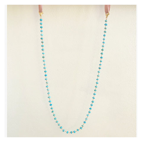 Turquoise rondelle accent Eye-wear Chain