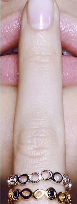 14k gold black diamond ring, gold ring band with scattered black diamond stones, stackable ring band