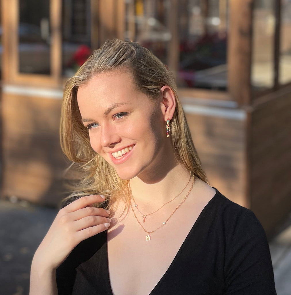 Hi June Parker letter J charm 14k gold