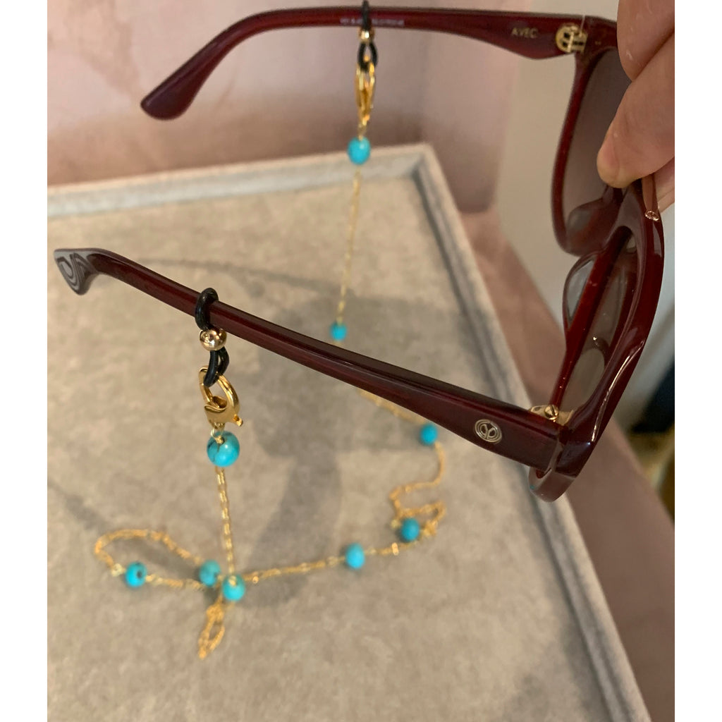 turquoise station eye-wear chain