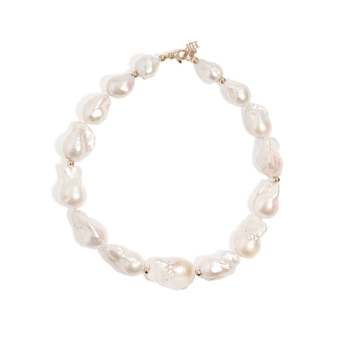 Blossom baroque pearl and chain convertable necklace