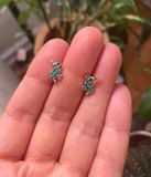 Trickster Bunny Emerald Stud Earrings