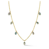 Tahitian pearl drop necklace 14k gold Hi June Parker