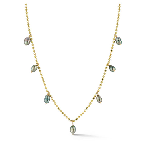 Blossom baroque pearl and chain convertable necklace