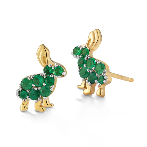 Trickster Bunny Diamond Stud Earrings