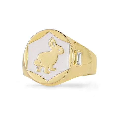 Trickster Bunny Signet Ring