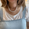 Blossom baroque pearl and chain convertable necklace