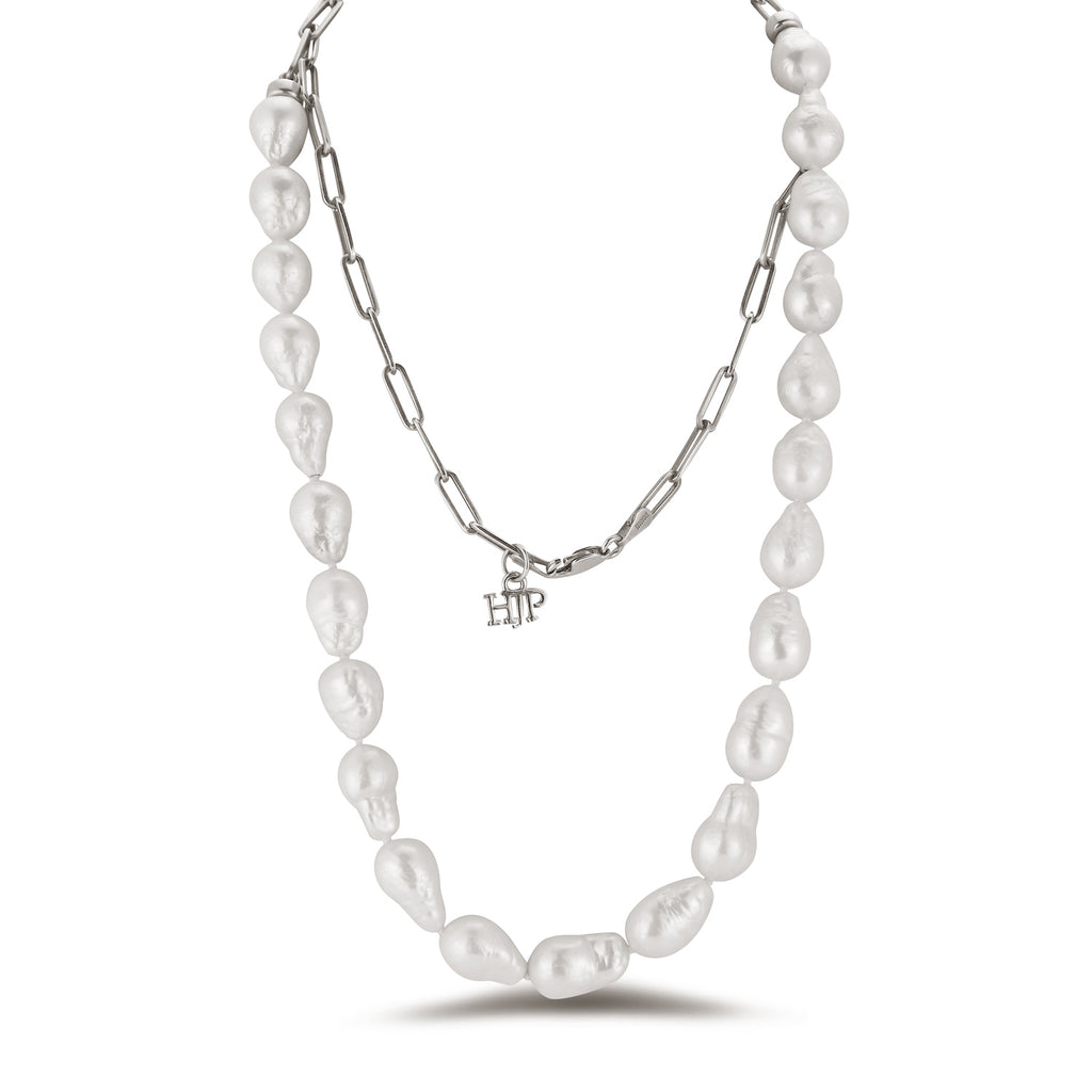 Blossom baroque pearl and chain convertable necklace – Hi June Parker