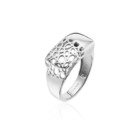 Rotunda U-Ring 14k White Gold