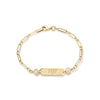 Hi June Parker engraveable ID bracelet with diamonds