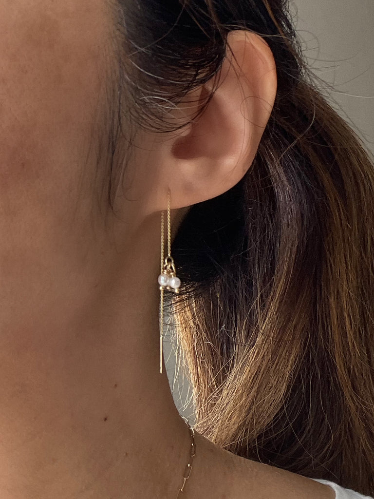 Dew drop hotsell threader earrings