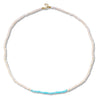 Colorblocked seedpearl and amazonite choker Hi June Parker