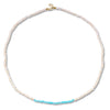 Colorblocked seedpearl and amazonite choker Hi June Parker