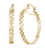 Pebbles large hoop earrings, 14k gold hoops, Hi June Parker gold hoop earrings