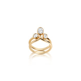 lab grown oval diamond engagement ring set, stacking engagement ring, diamond engagement ring, diamond foundry x hi june parker collaboration