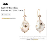 Perfectly imperfect baroque and keshi pearls JCK earrings Hi June Parker