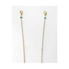 turquoise accent chain, eye-wear and mask chain, gold mask chain