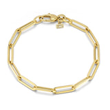 Medium size paperlip chain bracelet 14 yellow gold Hi June Parker