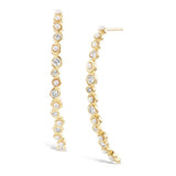 pearl and diamond curved earrings Hi June Parker