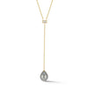 Tahitian Pearl Y- Necklace with Diamond Baguette