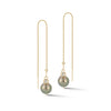 Tahitian pearl and salt and pepper diamond charm threader earrings Hi June Parker