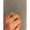 Tahitian pearl and diamond baguette Toi et Moi two stone ring 14k Hi June Parker