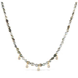 Tahitian pearl necklace with diamond charms