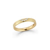 Alternative wedding band with lab grown diamonds 14k yellow gold