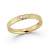 Alternative wedding band with lab grown diamonds 14k yellow gold