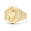 14k Yellow Gold Bunny Signet Ring by Hi June Parker