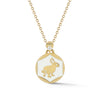 Trickster bunny white enamel pendant year of the rabbit by Hi June Parker