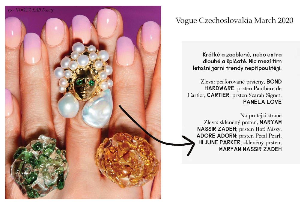 Vogue Czechoslovakia March 2020 Hi June Parker Pearl statement ring