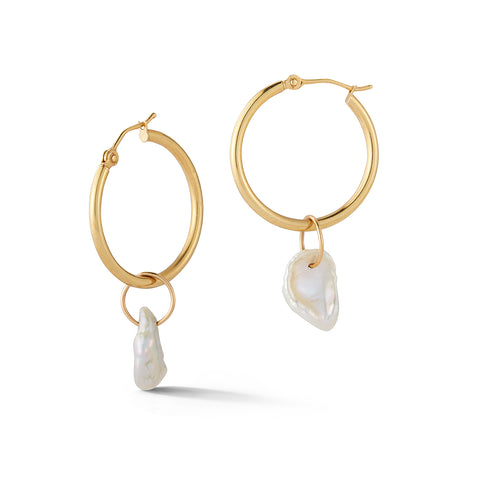 Swing Pearl Cluster Threader Earrings