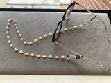 Freshwater pearl handmade sterling silver rosary Eye-wear chain