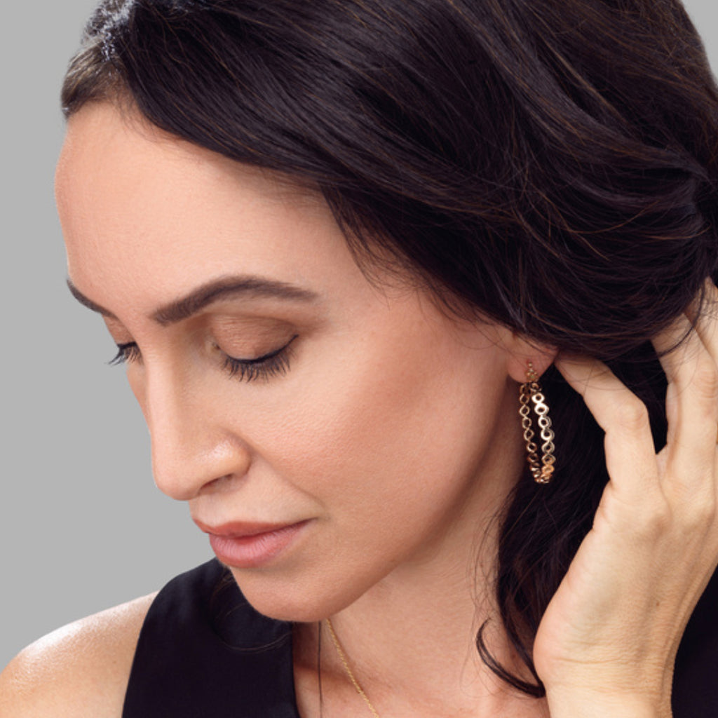 Tara Cannistraci wearing Hi June Parker Hoops