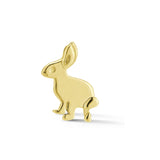 Right 14k gold trickster bunny single earring